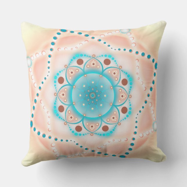 Cojín Decorativo Pastel Floral Mandala (Reverso )
