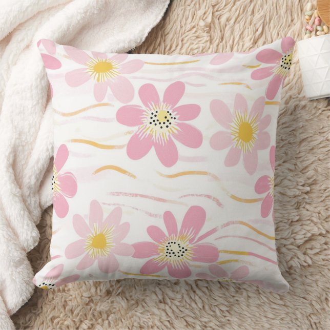 Cojín Decorativo Pastel Floral Retro (4) (Manta)