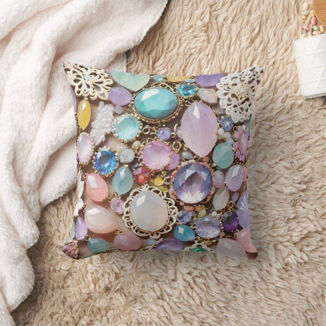 Cojín Decorativo Pastel Gems And Jewels In Pinks & Purples (Manta)