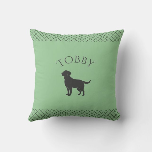 Cojín Decorativo Pastel Green Labrador Retriever Custom Matching  (Reverso)