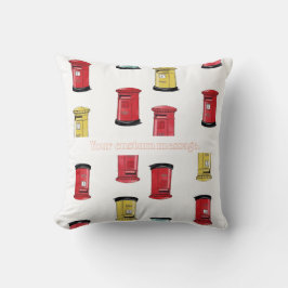 Cojín Decorativo Pastel Japanese Postbox: Watercolor Crayon Style 