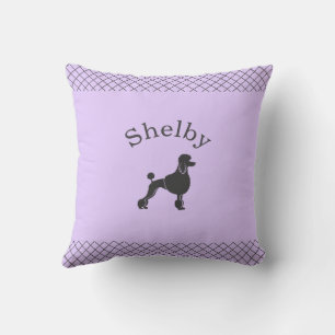 Cojín Decorativo Pastel Lavanda Caniche Personalizado a Juego