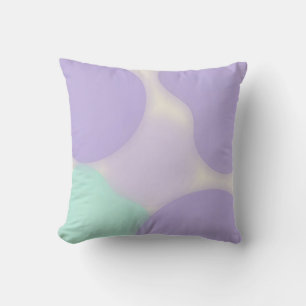 Cojín Decorativo Pastel Lavanda Mancha Orgánica Abstracta