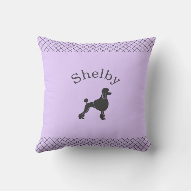 Cojín Decorativo Pastel Lavender Poodle Personalized Matching  (Reverso)