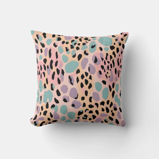 Cojín decorativo Pastel Leopard Print (Anverso)