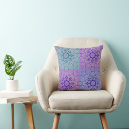 Cojín Decorativo Pastel Mandala-Inspired Geometric Seamless Pattern