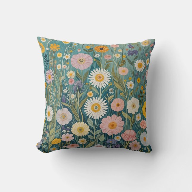 Cojín Decorativo Pastel Meadow Bliss (Anverso)