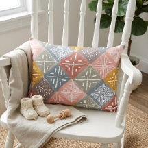 Pastel Mudcloth | Baldosa de Terracota Diamante