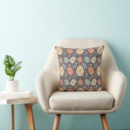 Cojín decorativo Pastel oscuro de Pascua - Huevo f