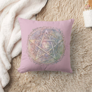 Cojín Decorativo Pastel Pentagram Pagan Wiccan Witchcraft Halloween