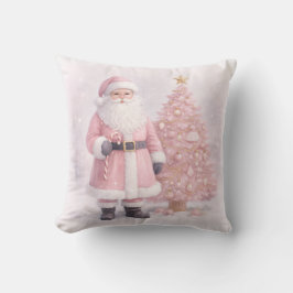 Cojín Decorativo Pastel Pink Christmas Santa 