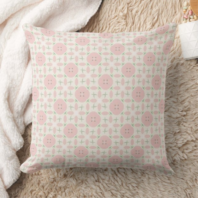 Cojín Decorativo Pastel Pink Floral Pattern (Manta)