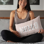 Cojín Decorativo Pastel Pink Hello Y You Name Moderno<br><div class="desc">Pastel Pink Hello Y You Name Moderno</div>