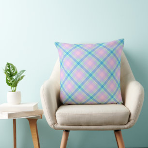 Cojín decorativo Pastel Plaid Kaleidoscope