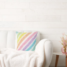 Cojín Decorativo Pastel Purpurina Arcoiris