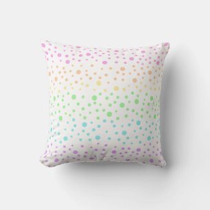 Cojín decorativo Pastel Rainbow Polka Dots