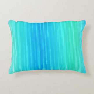 Cojín Decorativo Pastel Resumen Arte Verde azulado Turquesa Azul Ve