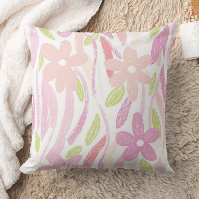 Cojín Decorativo Pastel Retro Floral (10) (Manta)