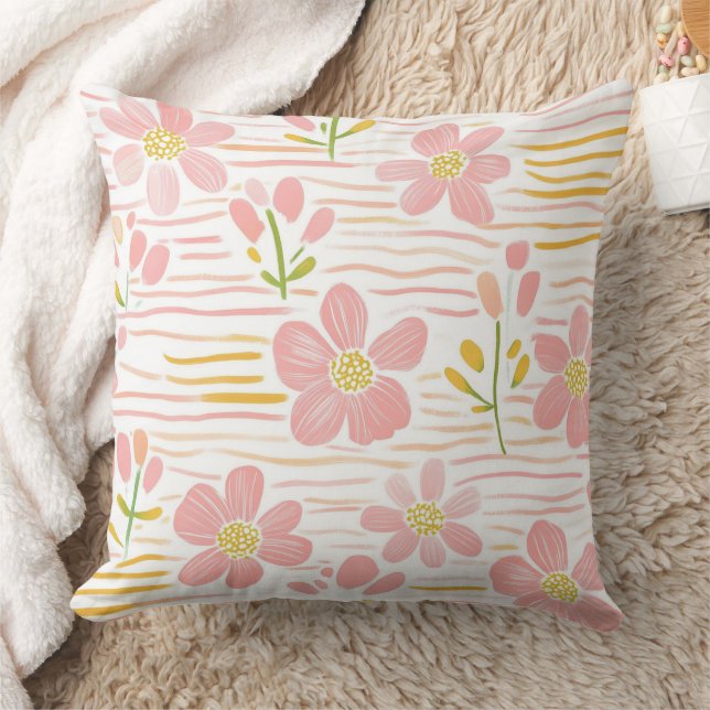 Cojín Decorativo Pastel Retro Floral (6) (Manta)