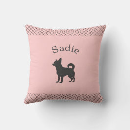 Cojín Decorativo Pastel Rosa Chihuahua Personalizado a Juego