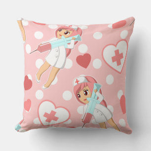 Cojín Decorativo Pastel Rosa Decora Menhera Kei Kawaii Enfermera