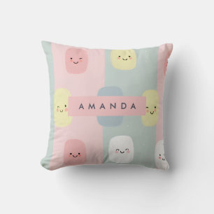 Cojín Decorativo Pastel sonriente personalizado dulces Kawaii