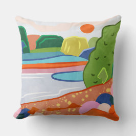 Cojín Decorativo Pastel Sunset sobre el valle