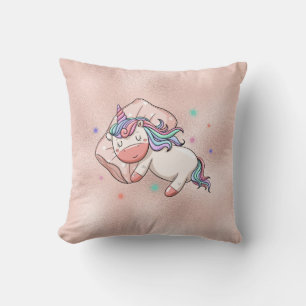 Cojín Decorativo Pastel unicornio con reverencia