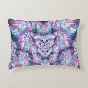 Cojín Decorativo ~ PASTELES ~ Blue Pink Aqua Fractal ~ Original ~