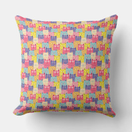 Cojín Decorativo Pastels Kitty Kats Toss Pillows - Regalos únicos