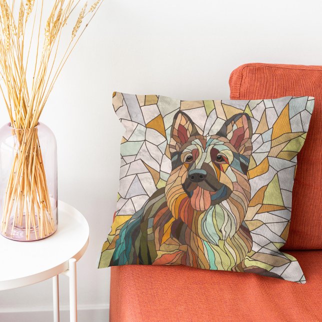 Cojín Decorativo Pastor Alemán - Arte Mosaico (Subido por el creador)