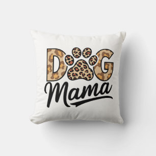 Cojín Decorativo Pata de estampado de leopardo amante de perros