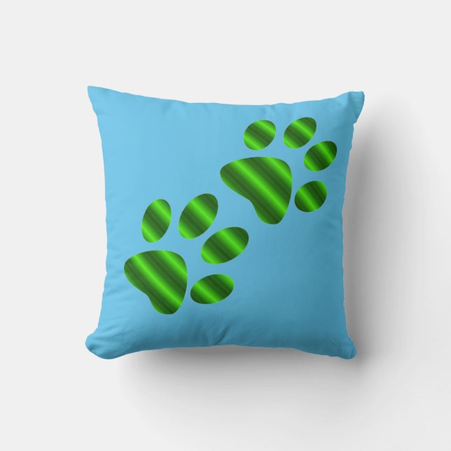 Cojín Decorativo Patas Verdes Gradiente (Anverso)