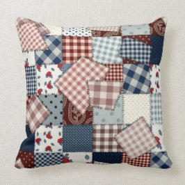 Cojín decorativo "Patchwork Americana"