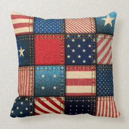 Cojín decorativo "Patchwork Americana"