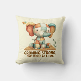 Cojín Decorativo Patchwork Elephant “Growing Strong