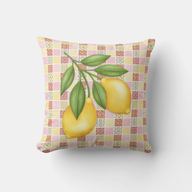 Cojín Decorativo Patchwork Lemon (Anverso)