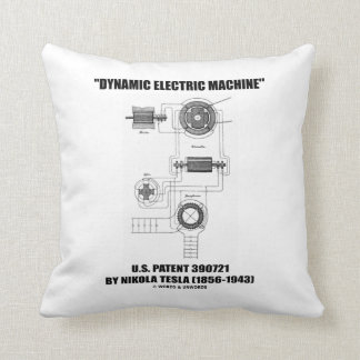 Cojín Decorativo Patente eléctrica dinámica Nikola Tesla de los