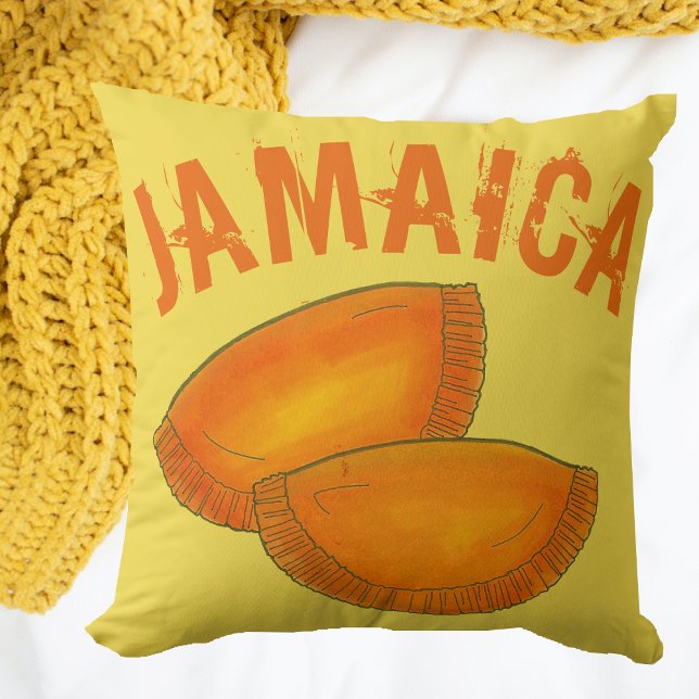 Cojín Decorativo Patentes de carne jamaiquina Cocinando alimentos J (Jamaica Pillow)