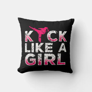 Cojín Decorativo Pateo Como Un Chica Karate Kickboxing