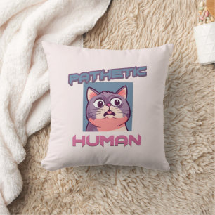 Cojín Decorativo Patético humano - Gracioso diseño de gato