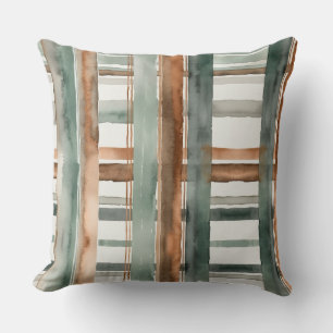 Cojín Decorativo patina de cobre gris verde mudo y abstracto blanco