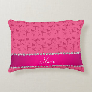 Cojín Decorativo Patinaje artístico rosado conocido personalizada