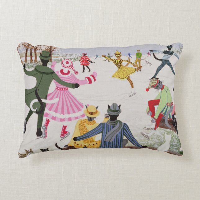 Cojín Decorativo Patinaje en el hielo fino (Anverso)