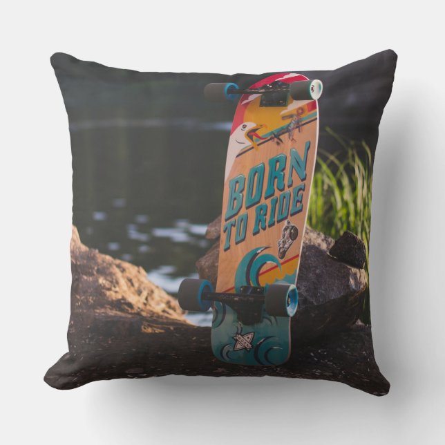 Cojín Decorativo Patinaje Nacido Para Pasear (Anverso)