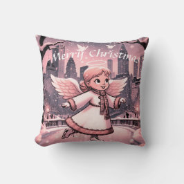 Cojín Decorativo Patinaje NYC Angel de invierno