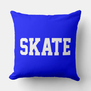 Cojín Decorativo PATINAR Texto Blanco Atlético Sobre Azul Real Bril