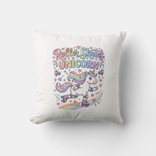 Cojín Decorativo Patines de Rodillos Unicornio Pegatina Divertida d