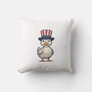 Cojín Decorativo Patito Patriótico Camiseta Vintage 4 de Julio Dise