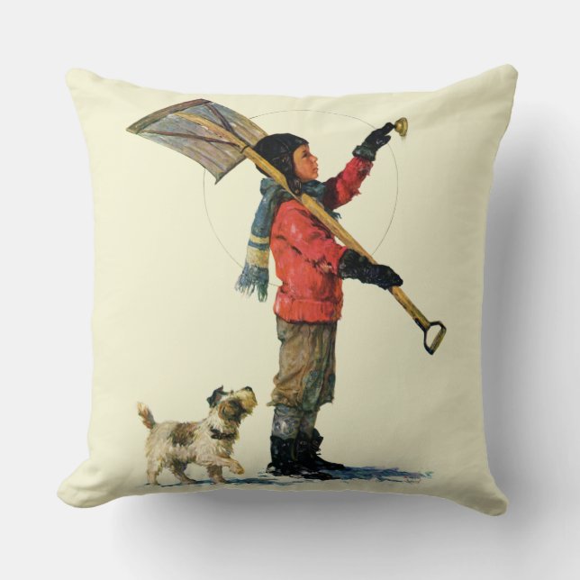 Cojín Decorativo Pato cuchara de la nieve (Anverso)